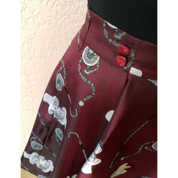 Ledin x Tibi maroon taffeta circle skirt Euro 40 - Picture 3 of 7